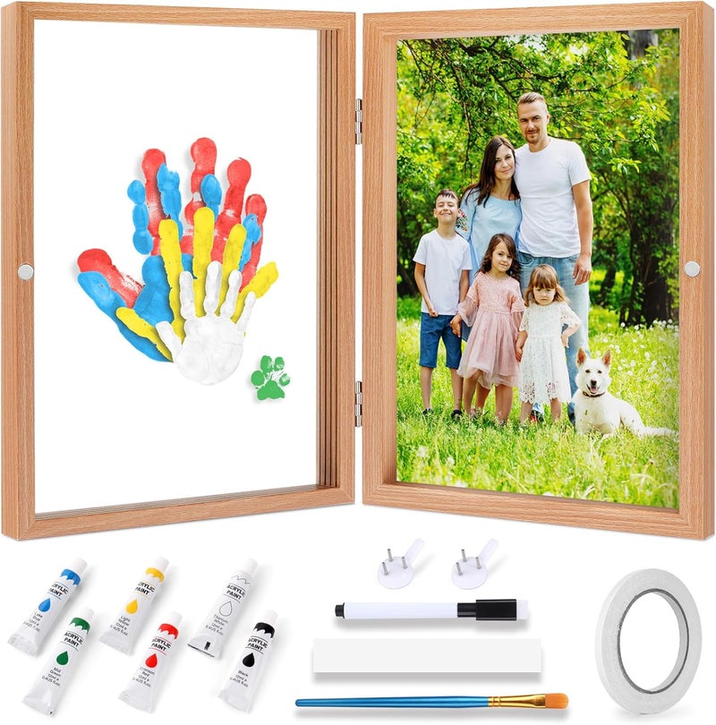 Omrhvi Family Handprint Kit, DIY Craft Keepsake, Hand Print Photo Frame, Family Gifts for New Mom, New Baby, New Parents, Grandparents, Mother's Day, Father's Day, Adoption Day, Anniversary - Image 1